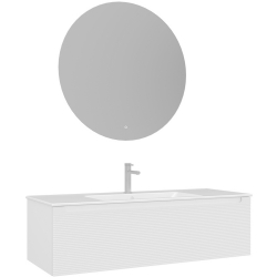 Orka Olbia 120 Cm Mat Beyaz Banyo Dolabı Takımı