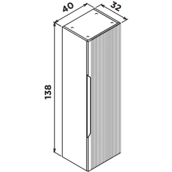Orka Olbia 40 Cm Mat Beyaz Boy Dolabı Hemen Al