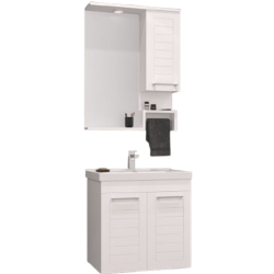 Orka Perge 65 Cm Beyaz Banyo Dolabı Takımı