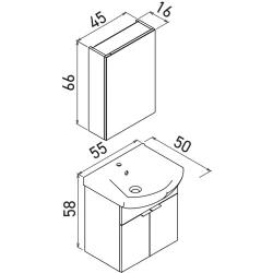 Orka Purus 55 Cm Antrasit Banyo Dolabı Takımı - 5008334 Hemen Al