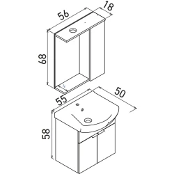 Orka Purus 55 Cm Budva Banyo Dolabı Takımı - 5008286 Hemen Al