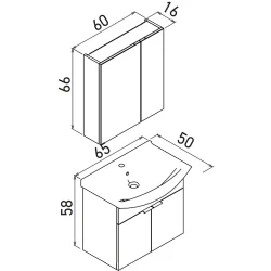 Orka Purus 65 Cm Antrasit Banyo Dolabı Takımı - 5008338 Hemen Al