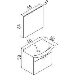 Orka Purus 65 Cm Budva Banyo Dolabı Takımı - 5008318 Hemen Al