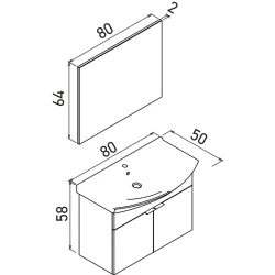 Orka Purus 80 Cm Antrasit Banyo Dolabı Takımı - 5008325 Hemen Al