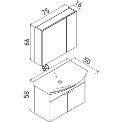 Orka Purus 80 Cm Antrasit Banyo Dolabı Takımı - 5008343 Hemen Al