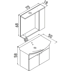 Orka Purus 80 Cm Budva Banyo Dolabı Takımı - 5007993 Hemen Al