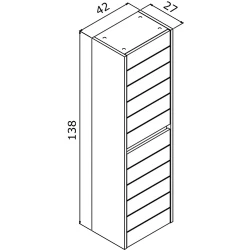 Orka Ricato 40 Cm Morgana Kiraz Boy Dolabı Hemen Al