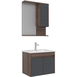 Orka Serra 65 Cm Antrasit-Navaro Banyo Dolabı Takımı