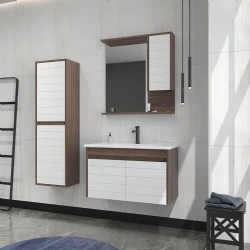 Orka Serra 85 Cm Beyaz-Navaro Banyo Dolabı Takımı Hemen Al