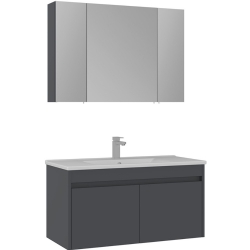 Orka Side 100 Cm Kapaklı Antrasit Banyo Dolabı Takımı