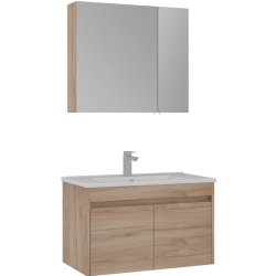 Orka Side 85 Cm Kapaklı Legnano Banyo Dolabı Takımı