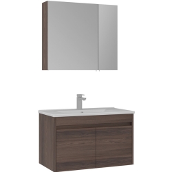 Orka Side 85 Cm Kapaklı Navaro Banyo Dolabı Takımı