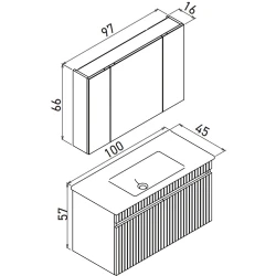 Orka Tivoli 100 Cm Mat Antrasit Banyo Dolabı Takımı Hemen Al