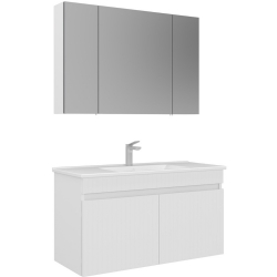 Orka Tivoli 100 Cm Mat Beyaz Banyo Dolabı Takımı