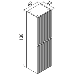 Orka Tivoli 40 Cm Mat Beyaz Boy Dolabı Hemen Al