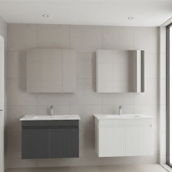 Orka Tivoli 85 Cm Mat Antrasit Banyo Dolabı Takımı Hemen Al