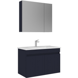 Orka Tivoli 85 Cm Mat Lacivert Banyo Dolabı Takımı