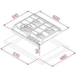 Teka GZC 64320 XBC ExactFlame Teknolojili 60 cm Cam Gazlı Ocak Hemen Al