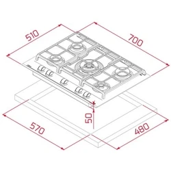 Teka GZC 75330 XB ExactFlame Teknolojili 70 cm Cam Gazlı Ocak 112570173 Hemen Al