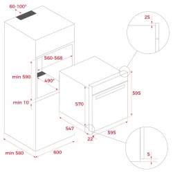 Teka HLB 8550 SC Siyah SteamChef Buhar Jeneratörlü Ankastre Fırın Hemen Al