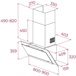 Teka Infinity G1 DVI 98-G1 EOS BM Siyah Duvar Tipi Davlumbaz Hemen Al