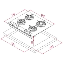Teka Infinity G1 GBC 64-G1 GBC BM Siyah Cam Ankastre Ocak Hemen Al