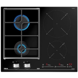 Teka JZC 64322 ABC BK (E4) 60 cm Siyah Camlı İndüksiyonlu + Gazlı Hibrit Ocak