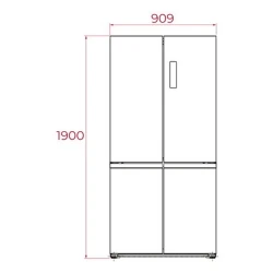 Teka RMF 77960 DARK SS Dark stainless steel Gardırop Tipi Solo Buzdolabı Hemen Al