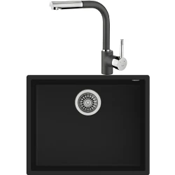 Teka Square 50.40 TG Tezgahaltı Tegranite Eviye + ARK 938 Armatür Seti (Siyah) Hemen Al