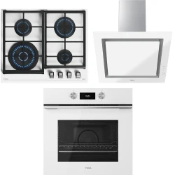 Teka Urban 60 Cm Beyaz Ankastre Set (Ocak-Fırın-Davlumbaz) Hemen Al