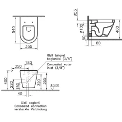 VitrA Integra Asma Klozet 54cm Beyaz 7060L003-0090 Hemen Al