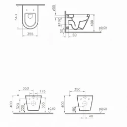 VitrA İntegra Asma Klozet 54 cm Beyaz 7063L003-0850 Hemen Al