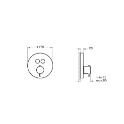 Vitra AquaHeat Ankastre Termostatik Banyo Bataryası A42718 Hemen Al