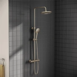 Vitra AquaHeat Bliss 240 2F Fırçalanmış Nikel Duş Kolonu A4720574 Hemen Al