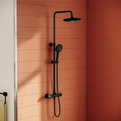 Vitra AquaHeat Bliss 240 2F Mat Siyah Duş Kolonu A4720536 Hemen Al