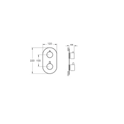 Vitra AquaHeat R2 2 Yollu Yönlendiricili Ankastre Banyo-Duş Bataryası A47113 Hemen Al