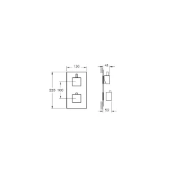 Vitra AquaHeat S2 3 Yollu Yönlendiricili Ankastre Banyo-Duş Bataryası A47118 Hemen Al