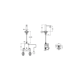 Vitra Aquasee Origin Temassız Elektrikli Çift Su Girişli Tezgah Üzeri Fırçalanmış Nikel Lavabo Bataryası A4721334 Hemen Al