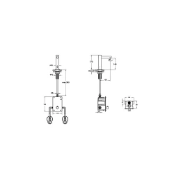 Vitra Aquasee Origin Temassız Pilli Çift Su Girişli Tezgah Üzeri Lavabo Bataryası A47214 Hemen Al