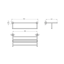 Vitra Base 200 Havlu Rafı A44108 Hemen Al