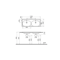 Vitra Equal 130x52 Cm Mat Taş Gri Etajerli Lavabo 7244B476-0001 Hemen Al