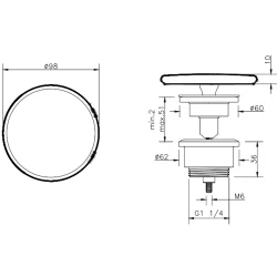 Vitra Gala Yuvarlak Mat Taş Gri Lavabo Süzgeci - 6374L476-2002 Hemen Al