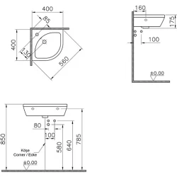Vitra Integra 40x40 Cm Yuvarlak Lavabo - 7336L003-0999 Hemen Al