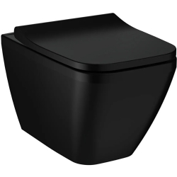 Vitra Integra Square Mat Siyah Rim-ex Kanalsız Asma Klozet - 7082B083-0090