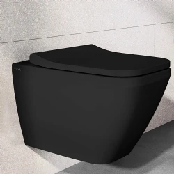 Vitra Integra Square Slim Yavaş Kapanır Mat Siyah Klozet Kapağı - 191-483R009 Hemen Al