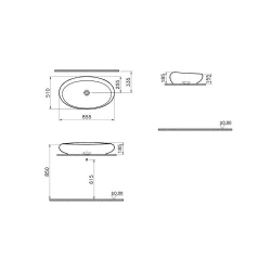 Vitra İstanbul 85x51 Cm Oval Çanak Lavabo 4446B403-0016 Hemen Al