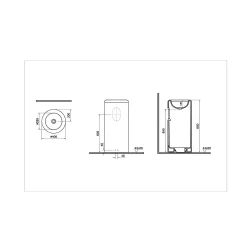 Vitra Liquid 40x40 Cm Monoblok Lavabo 7318B403-0016 Hemen Al