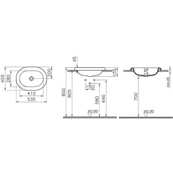 Vitra Liquid 53x40 Cm Oval Kompakt Tezgahüstü Lavabo - 7300B403-0016 Hemen Al