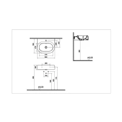 Vitra Liquid 60x50 Cm Lavabo 7316B403-0012 Hemen Al