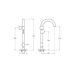 Vitra Liquid Parlak Siyah Yüksek Lavabo Bataryası A4277639 Hemen Al